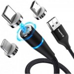 Огляд Дата кабель USB 2.0 AM to Lightning + Micro 5P + Type-C 1.0m Magnetic ColorWay (CW-CBUU038-BK): характеристики, відгуки, ціни.