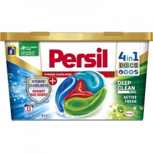 Огляд Капсули для прання Persil Discs Нейтралізація запаху 11 шт. (9000101380156): характеристики, відгуки, ціни.