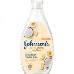 Гель для душу Johnson's Vita-Rich Релаксний з йогуртом, кокосом і екстрактом персика 250 мл (3574661385198/3574661385617)