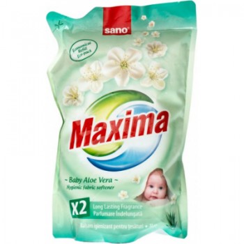 Кондиціонер для білизни Sano Maxima Baby Aloe Vera змінна упаковка 1 л (7290102990214)