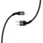 Огляд Дата кабель USB 2.0 AM to Lightning 1.0m nylon black ColorWay (CW-CBUL045-BK): характеристики, відгуки, ціни.