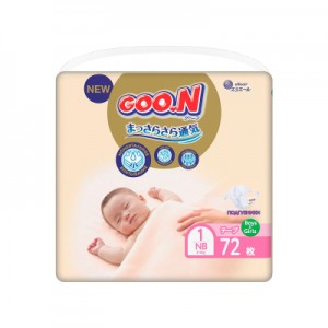 Огляд Підгузок GOO.N Premium Soft Newborn до 5 кг розмір SS на липучках 72 шт (863222): характеристики, відгуки, ціни.