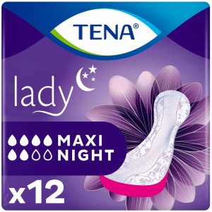 Огляд Урологічні прокладки Tena Lady Maxi Night 12 шт. (7322541120966): характеристики, відгуки, ціни.