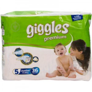Огляд Підгузок Giggles Premium Junior 11-25 кг 36 шт (8680131201617): характеристики, відгуки, ціни.