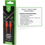Огляд Дата кабель USB-C to USB-C 1.0m 60W Nylon Red Vinga (VCDCCCM531): характеристики, відгуки, ціни.