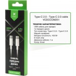 Огляд Дата кабель USB-C to USB-C 1.0m 100W E-Mark chip PVC Vinga (VCDCCCM251): характеристики, відгуки, ціни.