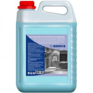 Огляд Рідина для чищення ванн Romus для сантехніки 5 л (4820137761385): характеристики, відгуки, ціни.