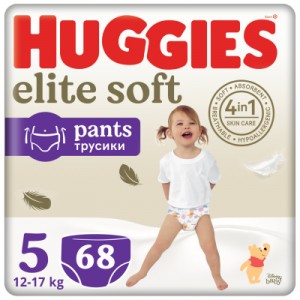Підгузок Huggies Elite Soft 5 (12-17 кг) Box 68 шт (5029053582467)