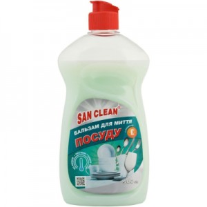 Огляд Засіб для ручного миття посуду San Clean Бальзам 500 г (4820003543955): характеристики, відгуки, ціни.