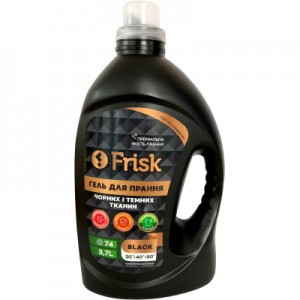 Огляд Гель для прання Frisk Black для чорних і темних тканин 3.7 л (4820197121236): характеристики, відгуки, ціни.
