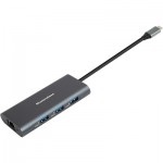 Огляд Концентратор PowerPlant USB-C to 2xUSB 3.0, 1xUSB 2.0, 1xType-C (PD), HDMI, SD, RJ45 (CA913497): характеристики, відгуки, ціни.