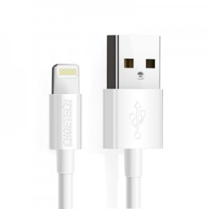Дата кабель USB 2.0 AM to Lightning 1.2m 2.1A MFI White Choetech (IP0026-WH)
