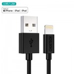 Огляд Дата кабель USB 2.0 AM to Lightning 1.2m 2.1A MFI Black Choetech (IP0026-BK): характеристики, відгуки, ціни.