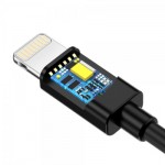 Огляд Дата кабель USB 2.0 AM to Lightning 1.2m 2.1A MFI Black Choetech (IP0026-BK): характеристики, відгуки, ціни.