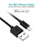Огляд Дата кабель USB 2.0 AM to Lightning 1.2m 2.1A MFI Black Choetech (IP0026-BK): характеристики, відгуки, ціни.