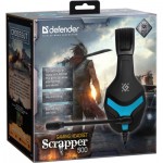Огляд Навушники Defender Scrapper 500 Blue-Black (64501): характеристики, відгуки, ціни.