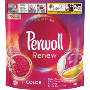 Огляд Капсули для прання Perwoll Renew Color для кольорових речей 32 шт. (9000101571042): характеристики, відгуки, ціни.