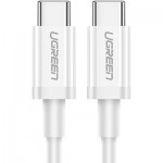 Огляд Дата кабель USB 2.0Type-C to Type-C 2.0m 18W US264 White Ugreen (60520): характеристики, відгуки, ціни.