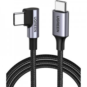 Дата кабель USB 2.0Type-C to Type-C 3.0m 60W US255 90-degree Angle Black Ugreen (80714)
