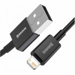 Огляд Дата кабель USB 2.0 AM to Lightning 1.0m 2.4A Superior Series Black Baseus (CALYS-A01): характеристики, відгуки, ціни.