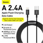 Огляд Дата кабель USB 2.0 AM to Lightning 1.0m 2.4A Superior Series Black Baseus (CALYS-A01): характеристики, відгуки, ціни.