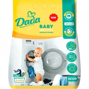 Огляд Пральний порошок Dada для прання дитячих речей 2.4 кг (4820174980344): характеристики, відгуки, ціни.