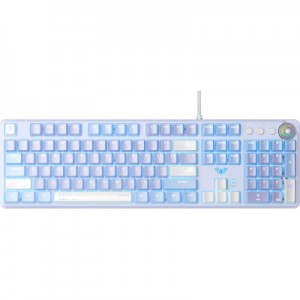 Огляд Клавіатура Aula F2088 Pro Mechanical White/Violet + 9 Purple keys KRGD Blue USB UA (6948391234915): характеристики, відгуки, ціни.