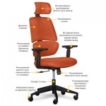 Огляд Офісне крісло Mealux Leo Air Orange (Y-543 KBY): характеристики, відгуки, ціни.