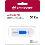 Огляд USB флеш накопичувач Transcend 512GB JetFlash 790 White USB 3.1 (TS512GJF790W): характеристики, відгуки, ціни.