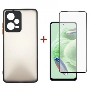 Чохол до мобільного телефона Dengos Kit for Xiaomi Redmi Note 12 Pro 5g case + glass (Black) (DG-KM-30)