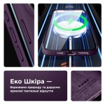 Огляд Чохол до мобільного телефона Armorstandart FAKE Leather Case Apple iPhone 15 Pro Deep Purple (ARM76302): характеристики, відгуки, ціни.
