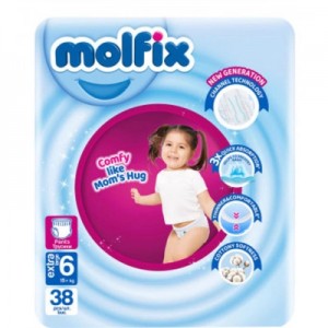 Підгузки Molfix Трусики 6 Extra Large 15+ кг 38 шт (8690536842735)