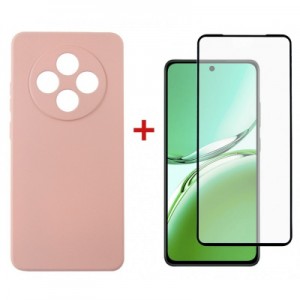 Чохол до мобільного телефона Dengos Oppo Reno 12 F/FS Soft + glass (Pink) (DG-KM-116)
