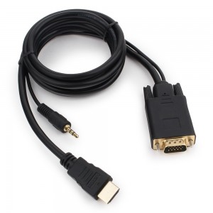Огляд Перехідник HDMI to VGA Cablexpert (A-HDMI-VGA-03-6): характеристики, відгуки, ціни.