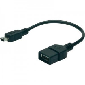 Огляд Дата кабель USB 2.0 AF to mini-B 5P OTG 0.2m Digitus (AK-300310-002-S): характеристики, відгуки, ціни.