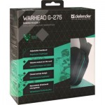 Огляд Навушники Defender Warhead G-275 Green Black (64122): характеристики, відгуки, ціни.