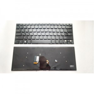 Клавіатура ноутбука Sony SVF14 (Fit 14 Series) черная без рамки подсветкой RU (A43789)