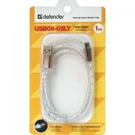 Огляд Дата кабель USB08-03LT USB - Micro USB, GrayLED backlight, 1m Defender (87554): характеристики, відгуки, ціни.