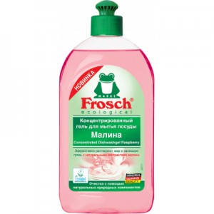 Огляд Засіб для ручного миття посуду Frosch Малина 500 мл (4009175940278): характеристики, відгуки, ціни.