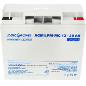 Огляд Батарея до ДБЖ LogicPower LPM MG 12В 20Ач (6556): характеристики, відгуки, ціни.