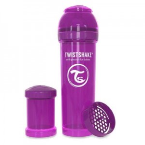 Огляд Пляшечка для годування Twistshake антиколиковая 330 мл, фиолетовая (24 862): характеристики, відгуки, ціни.
