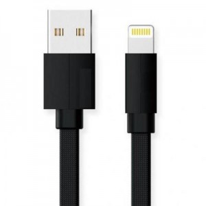 Дата кабель USB 2.0 AM to Lightning 1.0m Premium black REAL-EL (EL123500034)