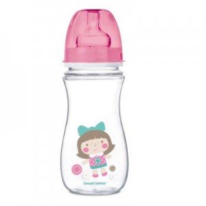 Пляшечка для годування Canpol babies антиколькова EasyStart - Toys з широким отвором 300 мл (35/222_pin)