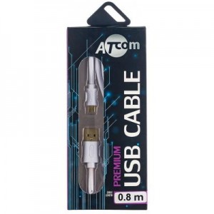 Огляд Дата кабель USB 2.0 AM to Micro 5P 1.8m white Atcom (16122): характеристики, відгуки, ціни.