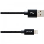 Огляд Дата кабель USB 2.0 AM to Lightning 1.0m Black Canyon (CNE-CFI3B): характеристики, відгуки, ціни.