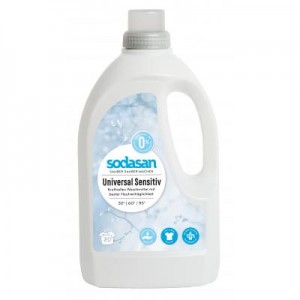 Огляд Гель для прання Sodasan Universal Sensitiv Bright&White 1.5 л (4019886015714): характеристики, відгуки, ціни.