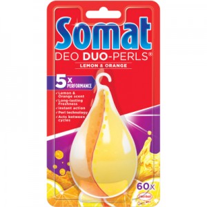 Огляд Освіжувач для посудомийних машин Somat Deo Duo-Pearls Lemon & Orange (9000101000436): характеристики, відгуки, ціни.