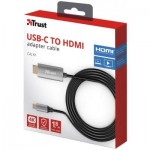 Огляд Перехідник Trust Calyx USB-C to HDMI Adapter Cable (23332_TRUST): характеристики, відгуки, ціни.