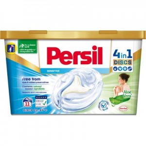Огляд Капсули для прання Persil Discs Сенситив 11 шт. (9000101512014): характеристики, відгуки, ціни.