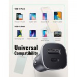 Огляд Зарядний пристрій Ugreen CD130 20W USB + Type-C PD Car Charger (Gray) (30780): характеристики, відгуки, ціни.